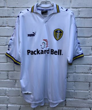 Fc Leeds United 1998\2000 Home Football Jersey Camiseta Soccer Shirt Vintage