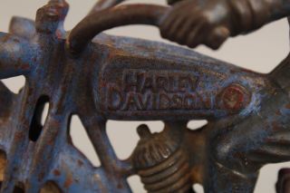 Antique Cast Iron HUBLEY Police Harley Davidson Motorcycle 6