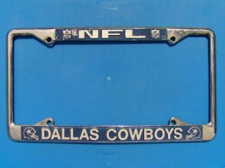 Nfl Vintage,  Rare,  Dallas Cowboys Pre - Jerry Jones? Metal License Plate Frame