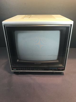 Vintage 1984 Sharp Portable Tv Model 9h102 Retro Computer Gaming