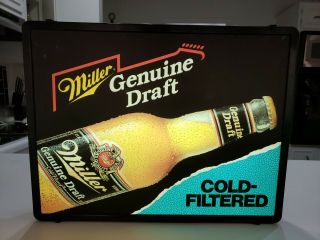 Vintage Miller Draft Cold Filtered Lighted Sign 1988
