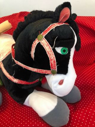 18 " Disney Store Mulan Khan Black Horse Plush Stuffed Animal Pillow