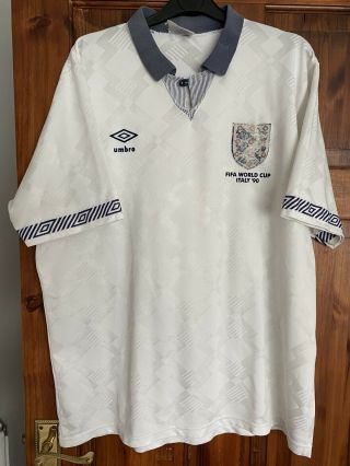 England Umbro Shirt Italia 90 1990 World Cup Vintage Retro Chris Waddle