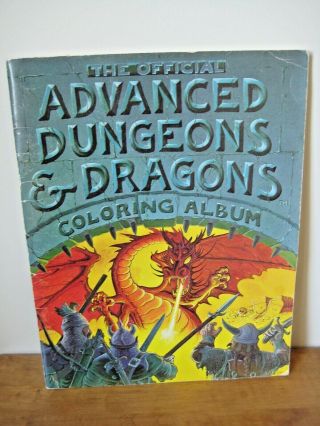 Vintage The Official Advanced Dungeons & Dragons Coloring Album 1979