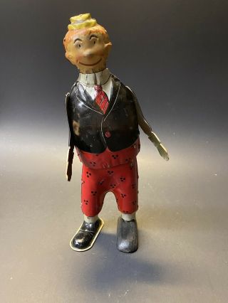 Vintage 1920s Ferdinand Strauss Boob Mcnutt Tin Wind Up Toy York Usa