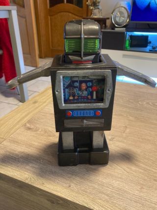 Rare Tin Toy Yonezawa Space Explorer Pop Up Robot