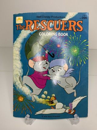 Walt Disney Classic The Rescuers 56 Pgs Golden A Big Coloring Book Vintage 1977