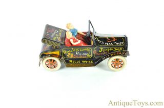 Linemar Marx Tin Lithographed Friction Old Jalopy W/celluloid Driver & Passenger