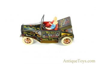 Linemar Marx Tin Lithographed Friction Old Jalopy w/Celluloid Driver & Passenger 2