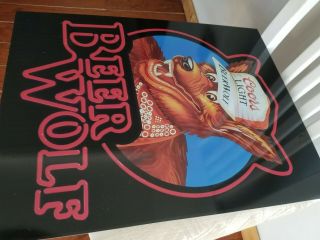 Coors light beer wolf sign pub man cave vintage style 1980s bar art 2