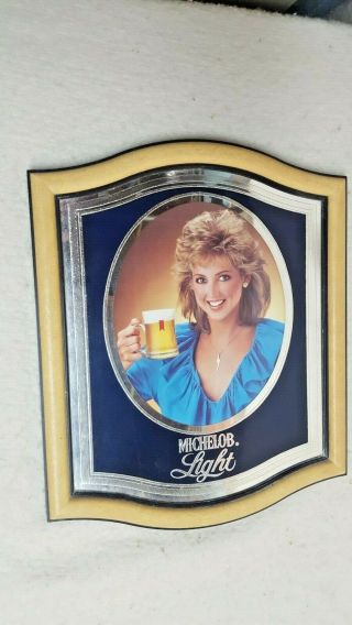 Vintage 1983 Michelob Beer Back Bar Mirror Sign Anheuser Busch Budweiser Bud 80s