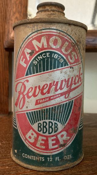 Famous Beverwyck Ale Cone Top Beer Can - 12 Fl. ,  Oz. ,  - Irtp - Albany,  Ny
