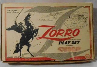 Boxed Marx Zorro Play Set,  Number 3754,  Series 1000