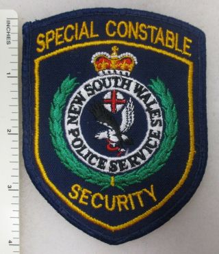 Vintage Australia Patch South Wales Police Service Special Constable