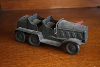 Antique Germany Tippco Lineol Elastolin Military Truck Tin Litho Toy Nr