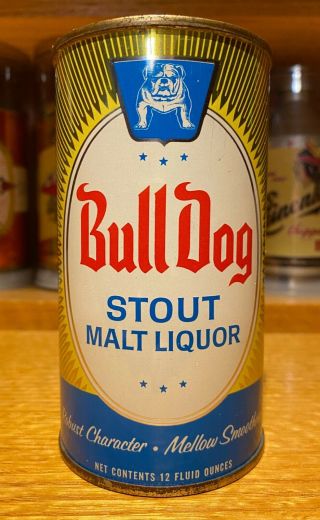 Bull Dog Stout Malt Liquor Flat Top Beer Can - Usbc 45 - 38 - Tremendous / Minty