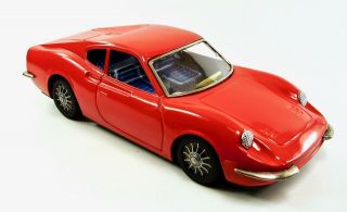 1960 ' s Ferrari Dino 206 GT 11” (27.  9 cm) Japanese Tin Car by Yanoman NR 3