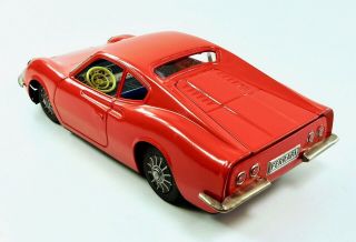 1960 ' s Ferrari Dino 206 GT 11” (27.  9 cm) Japanese Tin Car by Yanoman NR 5