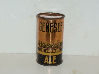 Early Genesee 12 Horse Ale Flat Top Beer Can With Opening Instructions