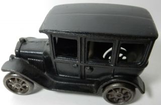Old Arcade Black Model T Cast Iron Toy Car 11s