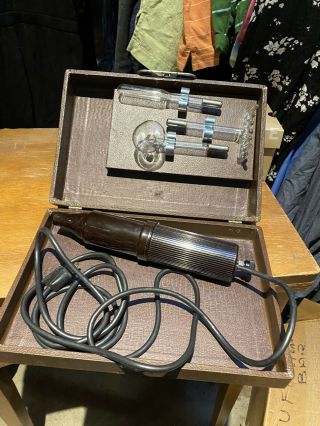 Vintage Electro Therapy Wand Bd (bleadon - Dun) 10 Violet Ray Collectible W/ Case