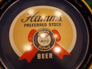 Hamms Preferred Stock Smooth Mellow St.  Paul Beer Serving Tray Vintage C.  1950