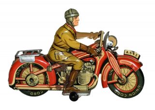 Arnold A643 Tin Windup Civilian Motorcycle Us Zone Germany -