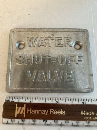 Vintage Rr Railroad Train Sign Locomotive Railway Water Shut - Off Valve Plaque