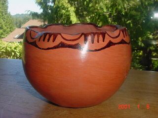 Vintage Maricopa Pueblo Indian Pottery Bowl By Phyllis Serna