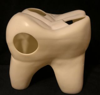 Vintage 1981 Pop Art Tooth Stool Ottoman Molded Plastic Molar Cavity Display