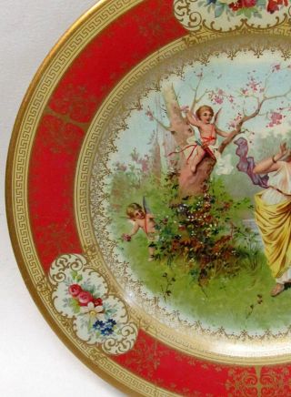 1905 VICTORIAN SCENE with CHERUBS or CUPIDS Vienna Art Plates 10 