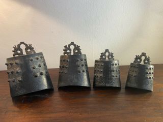 Antique Chinese Bronze Temple Bells - Qing Dynasty,  Buddha,  Tibetan,  Indian