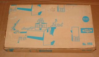1960s Tin Litho Sears Allstate Marx Turnpike Set Fantastic Complete W Box