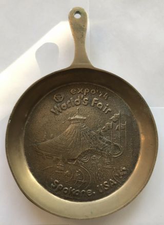 Vintage Expo 1974 World’s Fair Spokane Washington Brass Pan Souvenir
