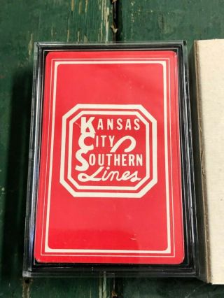 Vintage Kansas City Southern Lines Railroad Old Deck Playing Cards Nos Rr