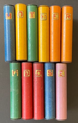 Rare full set - 11 Bookie - Blox Books - Mother Goose Nursery Rhymes - copyright 1922 2