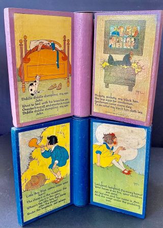 Rare full set - 11 Bookie - Blox Books - Mother Goose Nursery Rhymes - copyright 1922 6