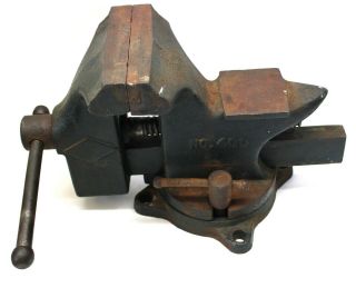 Vintage - Heavy Littlestown No.  400 - Swivel Bench Vise With Anvil