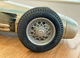TIPPCO,  VERY RARE MERCEDES W196 RACING CAR,  FRICTION,  TIN TOY,  GERMANY,  37cm 2