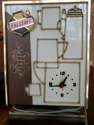 Falstaff Beer Vintage Electric Light Clock