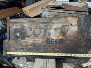 Rare Vintage Oconto Wood Beer Crate - Faded Glory