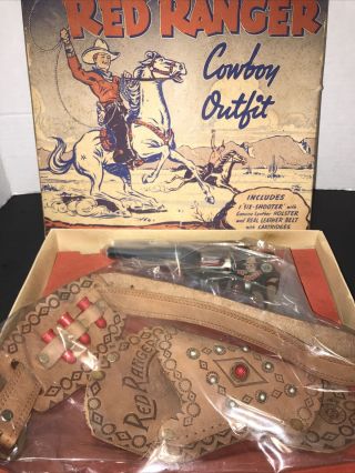 Red Ranger Cowboy Outfit W/box Wyandotte Toys