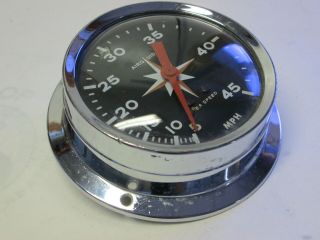 Vintage Airguide Sea Speed Speedometer 45 Mph 4 In Dia