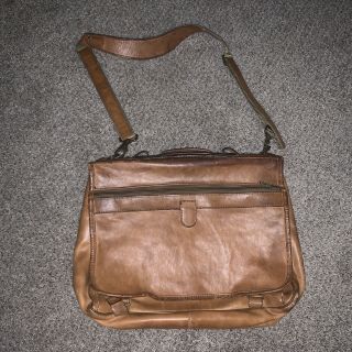 Vintage Hartmann Brown Leather Messenger Laptop Briefcase Bag