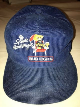 Vintage Bud Light Spuds Mckenzie Corduroy Hat