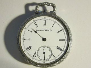 Vintage Waltham Watch Co.  Pocket Watch - 15 Jewels - 2 1/4 " Long - Not