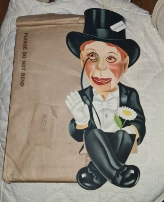 Radio Premium 1938 Charlie Mccarthy Ventriloquist Dummy Cardboard In Mailer