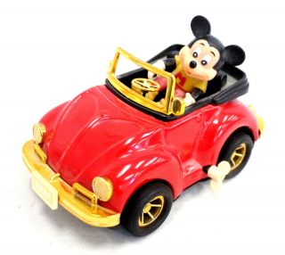 Vintage Walt Disney Productions " Mickey Mouse " Mm Wind - Up Toy Car - Sa9