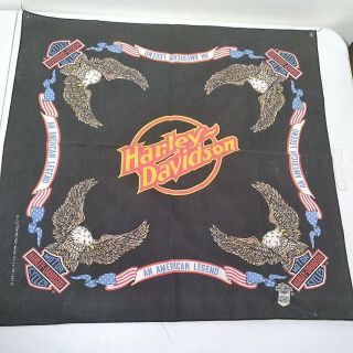 Vintage Harley Davidson Eagle & Logo Rare 70s 80s 90s Official Bandana Hipster