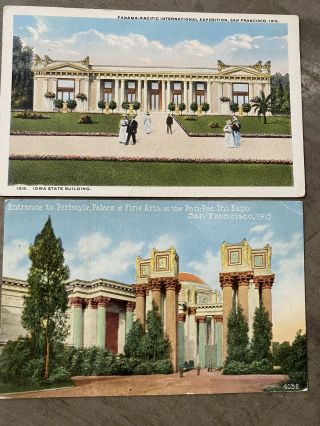 Expo Postcards Panama Pacific International San Francisco 1915 Set Of 2 (57)
